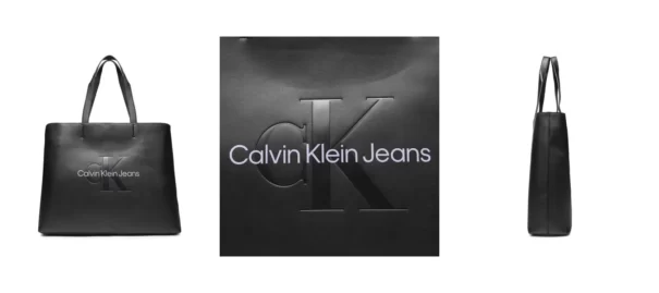 Calvin Klein Jeans Torebka Sculpted Slim Tote34 Mono K60K610825 Czarny