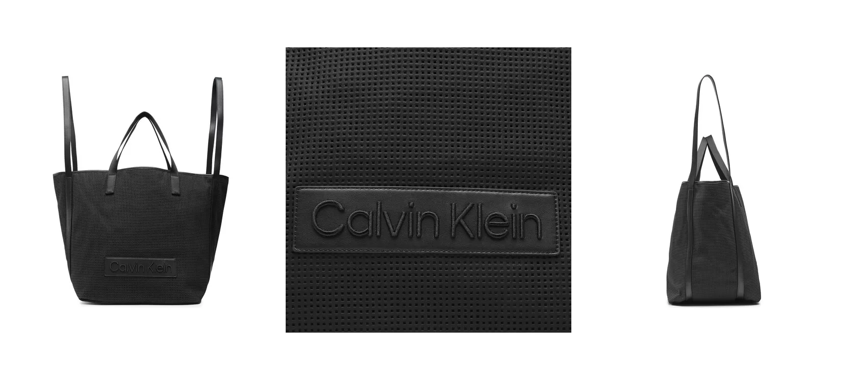 Calvin Klein Torebka Ck Summer Shopper Lg Perf K60K610642 Czarny