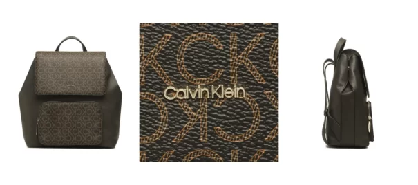 Calvin Klein Plecak Ck Must Campus Backpk W/Flap-Mn K60K610922 Brązowy
