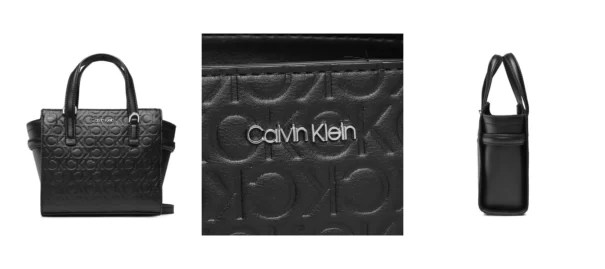 Calvin Klein Torebka Ck Must Mini Tote Embossed K60K610193 Czarny