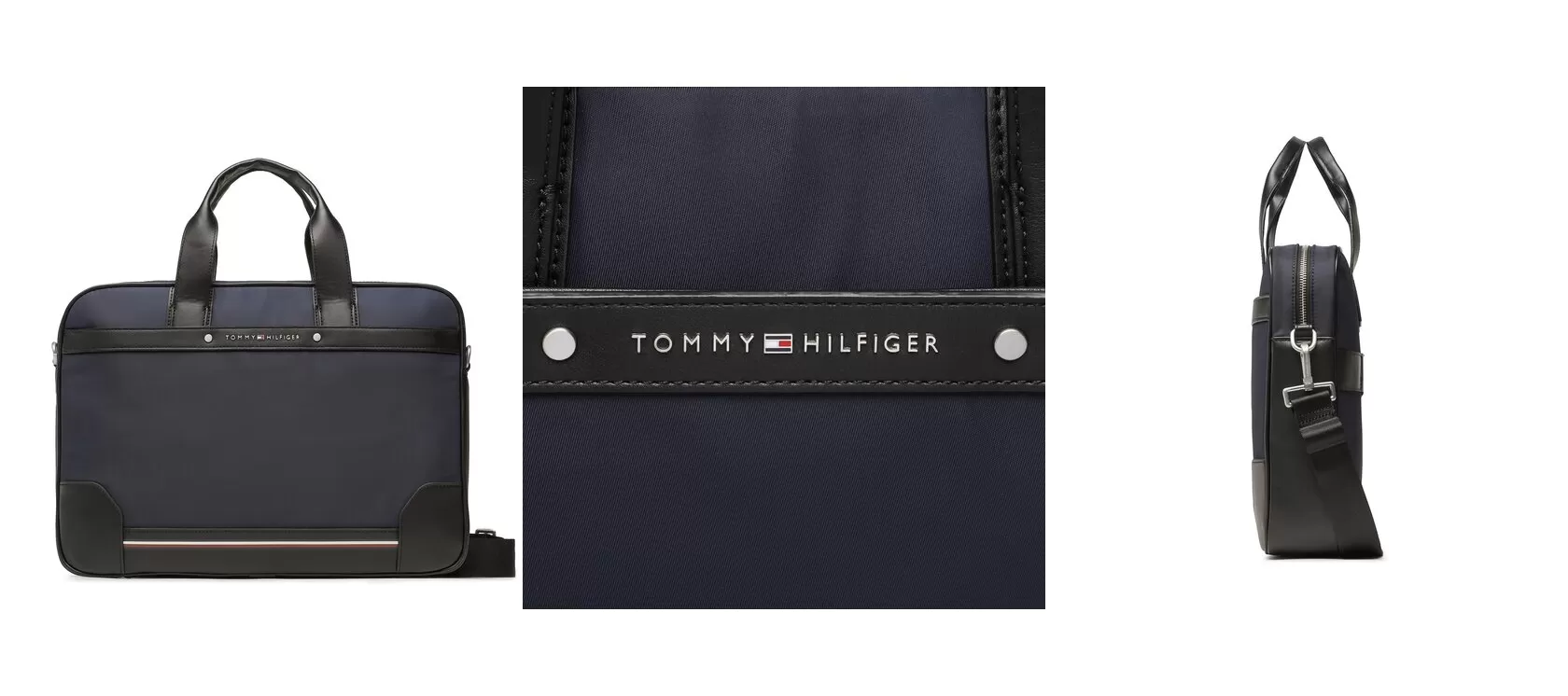 Tommy Hilfiger Torba na laptopa Th Central Repreve Computer Bag AM0AM11301 Granatowy