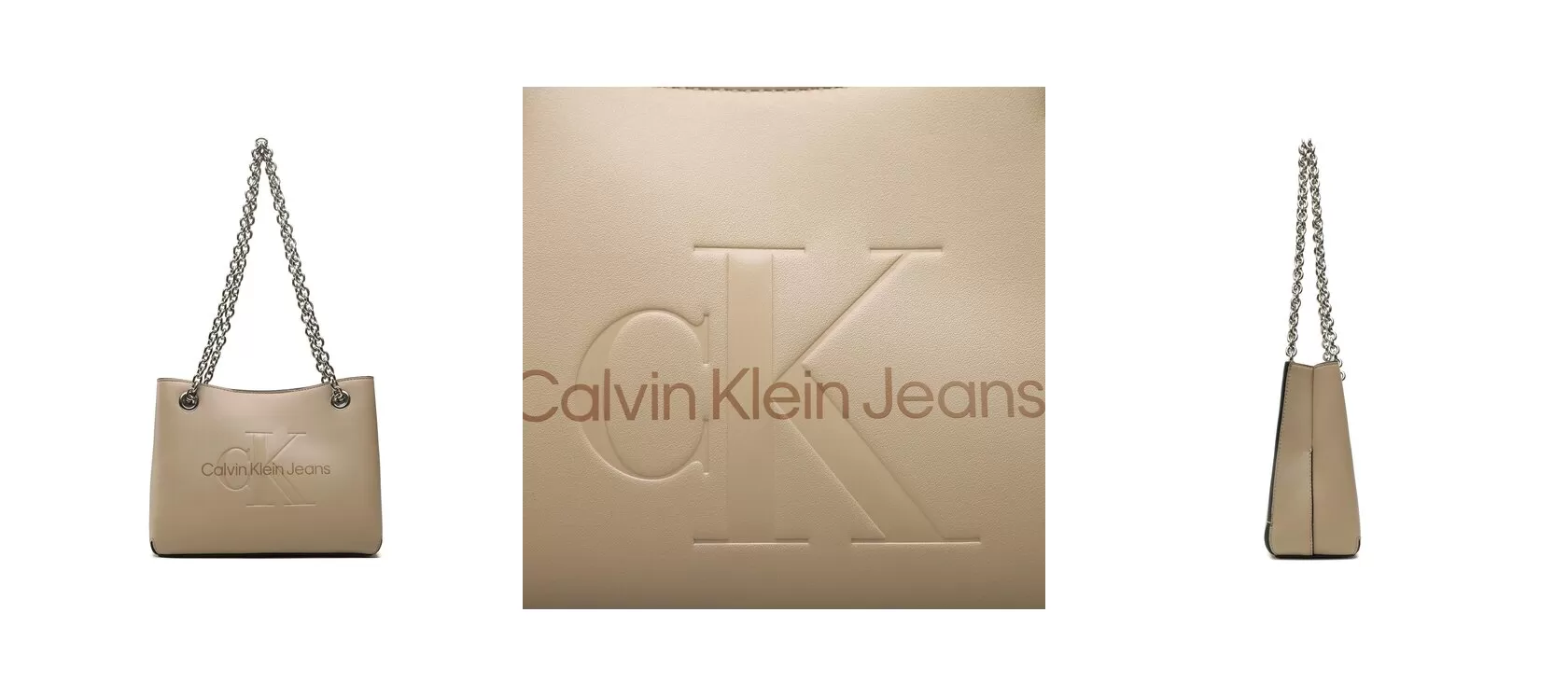 Calvin Klein Jeans Torebka Sculpted Shoulder Bag24 Mono K60K607831 Beżowy