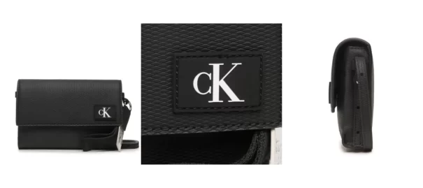 Calvin Klein Jeans Torebka Tagged Ew Flap Phone Xbody K60K610883 Czarny