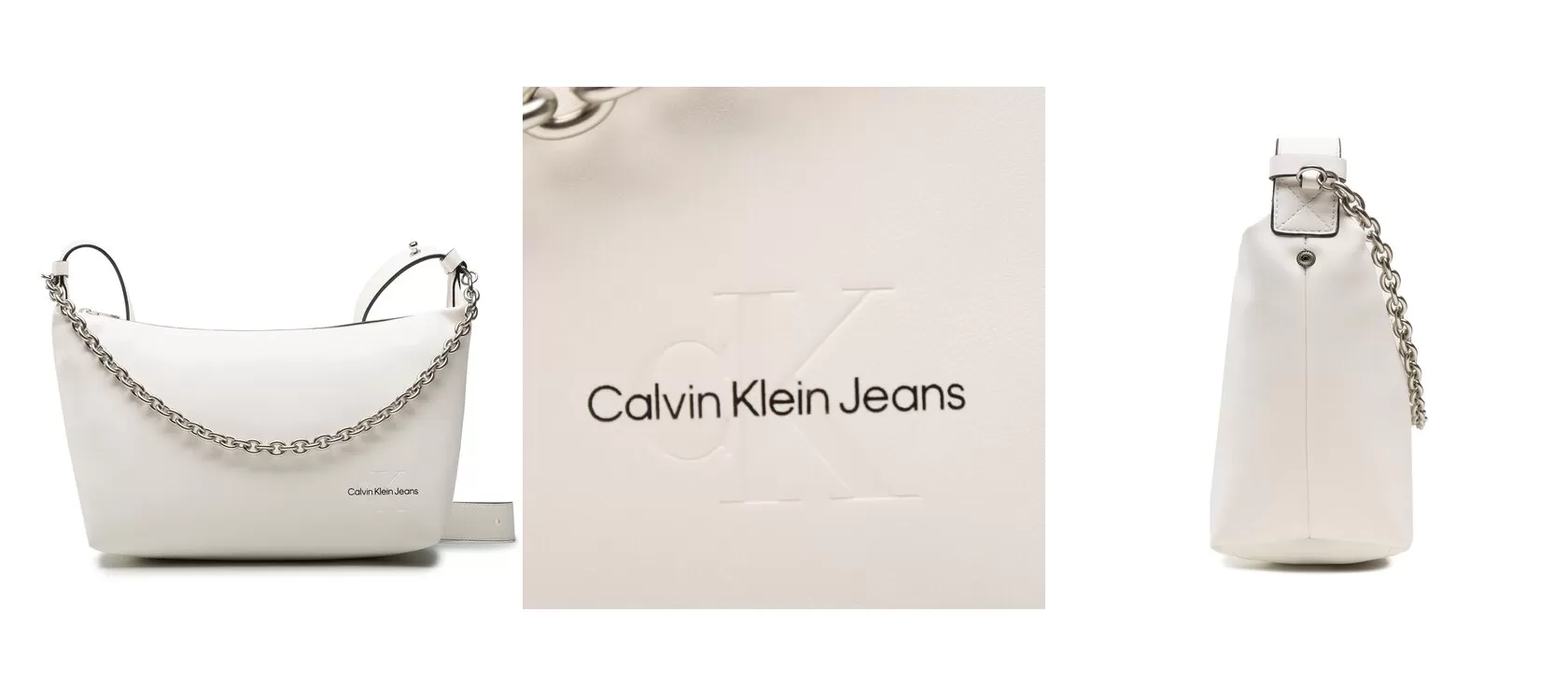 Calvin Klein Jeans Torebka Sculpted Round Sb28 Chain K60K610563 Biały