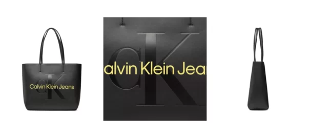 Calvin Klein Jeans Torebka Sculpted Shopper 29 Mono K60K610276 Czarny