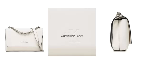 Calvin Klein Jeans Torebka Sculpted Ew Flap Conv25 Chain K60K610562 Biały