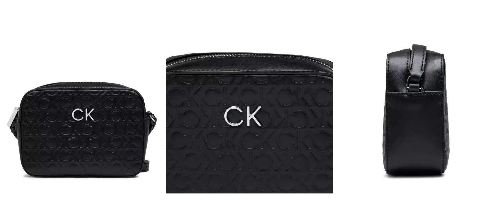 Calvin Klein Torebka Re-Lock Camera Bag Emb Mono K60K610199 Czarny