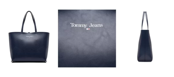 Tommy Jeans Torebka Tjw Essential Pu Tote AW0AW14018 Granatowy