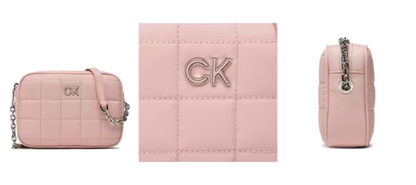 Calvin Klein Torebka Re-Lock Quilt Camera Bag Nyl K60K610640 Różowy