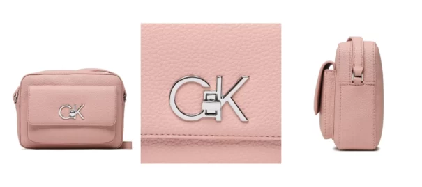 Calvin Klein Torebka Re-Lock Camera Bag With Flap Pbl K60K609397 Różowy