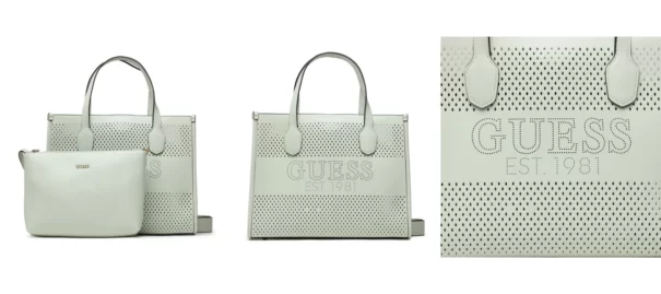 Guess Torebka Katey Perf (WH) HWWH87 69220 Zielony
