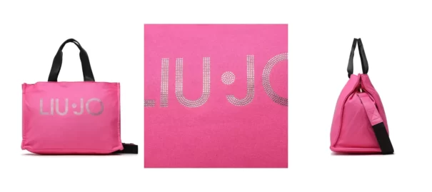 Liu Jo Torebka L Tote Canvas Logo S 2A3113 T0300 Różowy