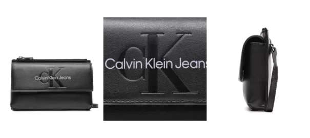Calvin Klein Jeans Torebka Sculpted Ew Flap Xbody Mono K60K610579 Czarny
