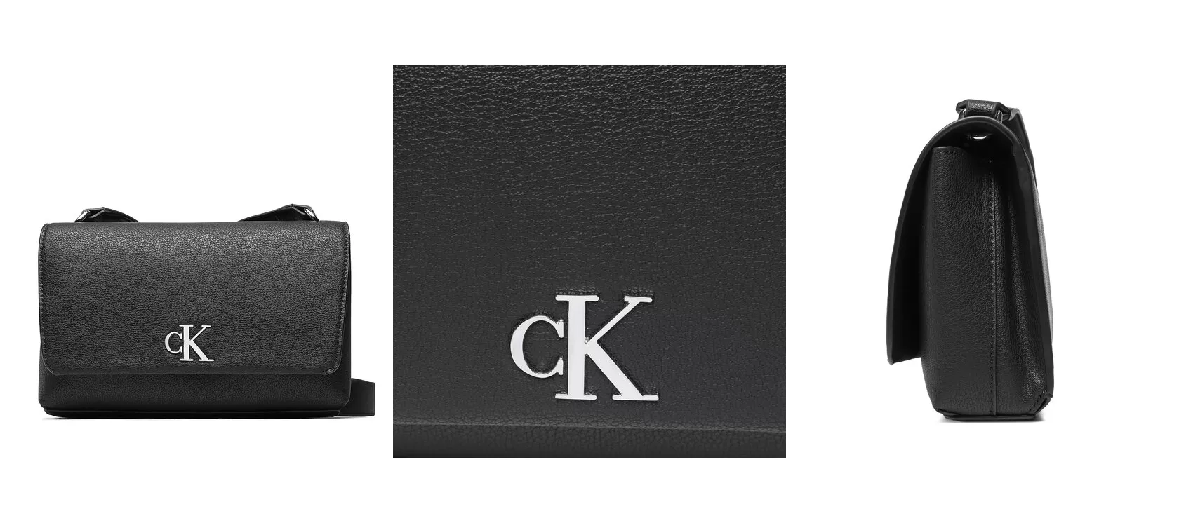 Calvin Klein Jeans Torebka Minimal Monogram Ew Flap25 K60K610685 Czarny