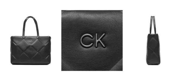 Calvin Klein Torebka Re-Lock Quilt tote Lg K60K610761 Czarny