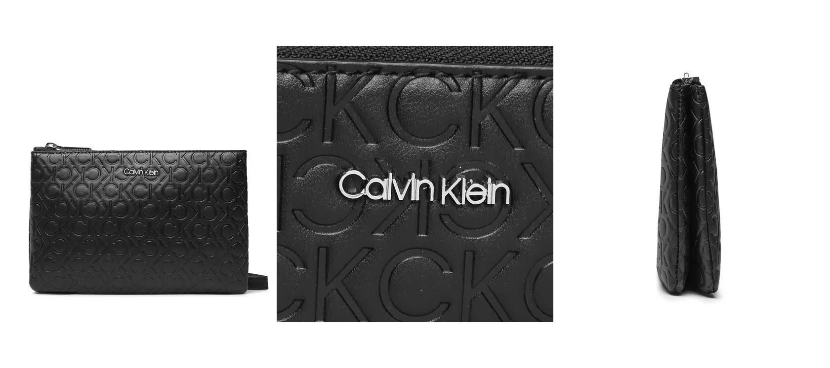 Calvin Klein Torebka Ck Must Crossbody Embossed K60K610188 Czarny
