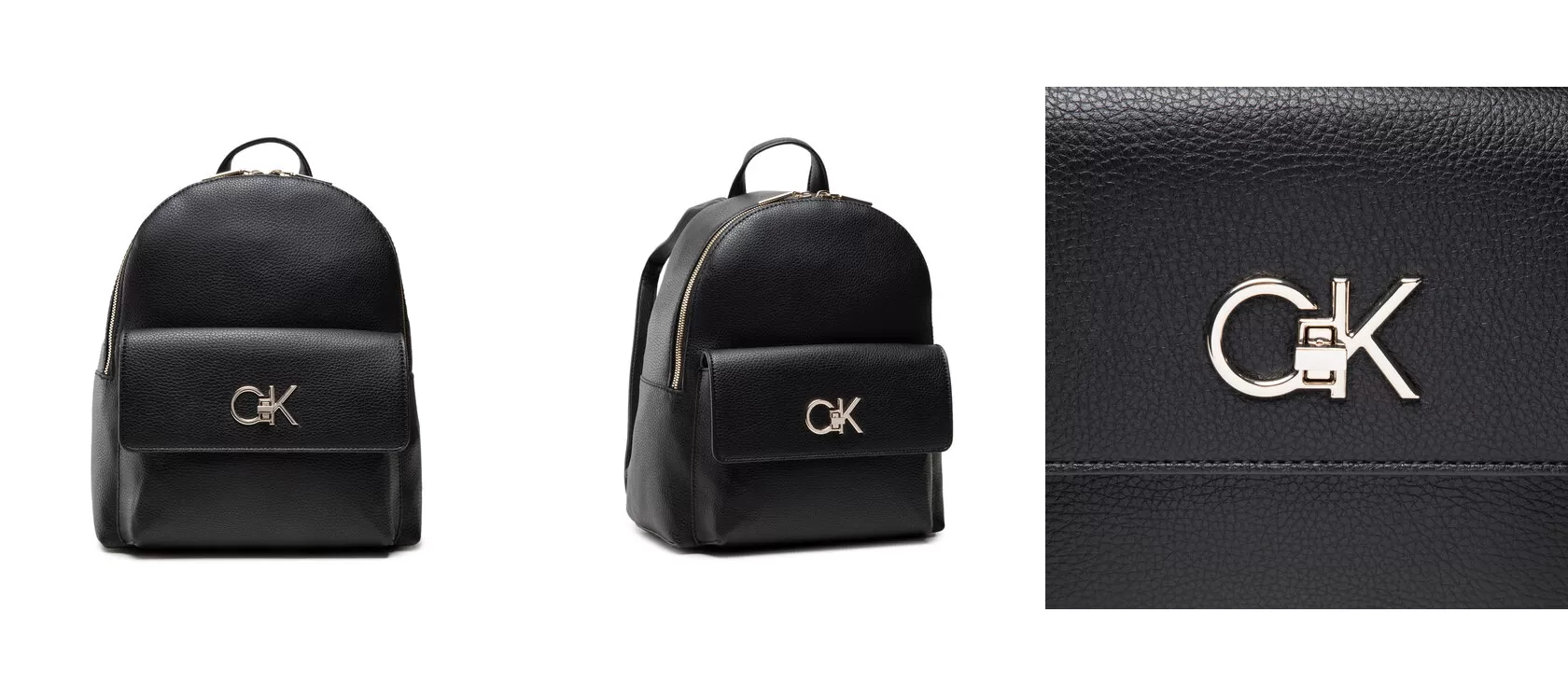 Calvin Klein Plecak Re-Lock Backpack W/Pocket Pbl K60K609428 Czarny