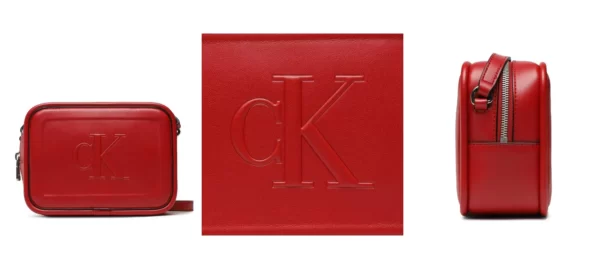Calvin Klein Torebka Sculpted Camera Bagi8 Pipping K60K610309 Czerwony