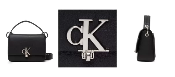 Calvin Klein Torebka Minimal Monogram Top Handle K60K610083 Czarny