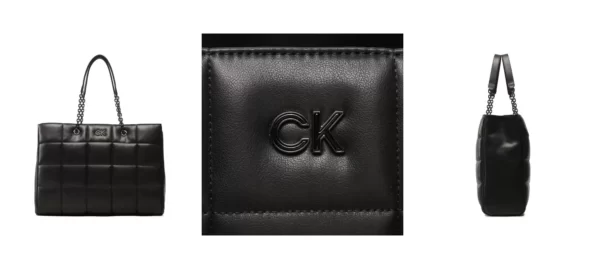 Calvin Klein Torebka Re-Lock Quilt Tote Lg K60K610457 Czarny