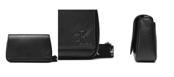 Calvin Klein Torebka Ultralight Ew Flap Conv25 K60K610403 Czarny