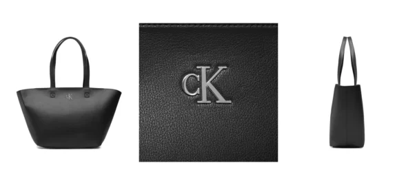 Calvin Klein Jeans Torebka Minimal Monogran Shopper28 K60K610687 Czarny
