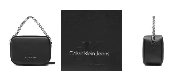Calvin Klein Jeans Torebka Sculpted Camera Bag18 Chain K60K610564 Czarny