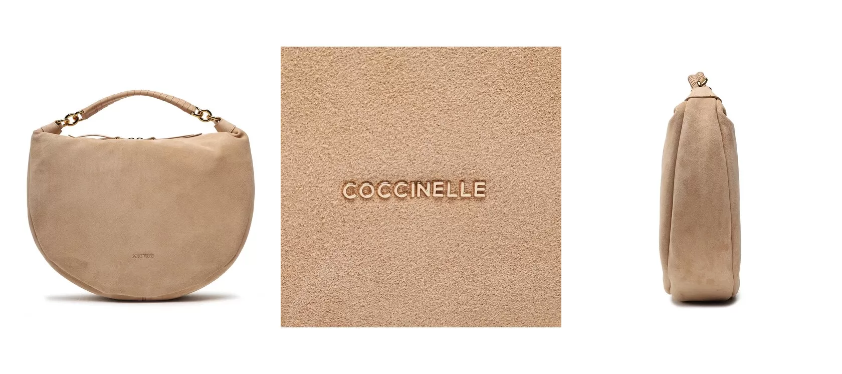 Coccinelle Torebka N5H Coccinellemaelody Suede E1 N5H 13 01 01 Beżowy
