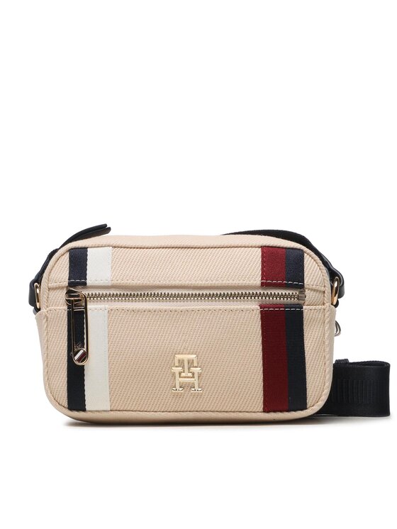 Tommy Hilfiger Torebka Iconic Tommy Camera Bag Corp AW0AW15156 Beżowy