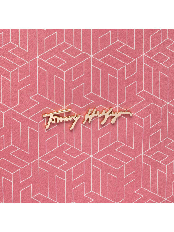 Tommy Hilfiger Torebka Iconic Tommy Tote Monogram AW0AW12321 Różowy zdjęcie nr 2