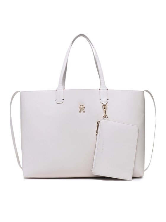 Tommy Hilfiger Torebka Iconic Tommy Tote Solid AW0AW14182 Beżowy