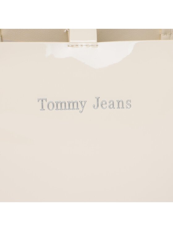 Tommy Jeans Torebka Tjw Must North South Patent Tote AW0AW15540 Beżowy zdjęcie nr 2