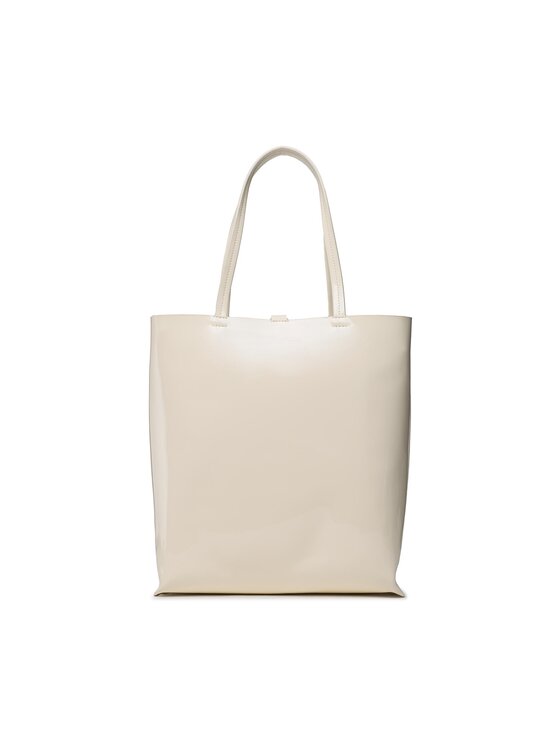 Tommy Jeans Torebka Tjw Must North South Patent Tote AW0AW15540 Beżowy zdjęcie nr 4
